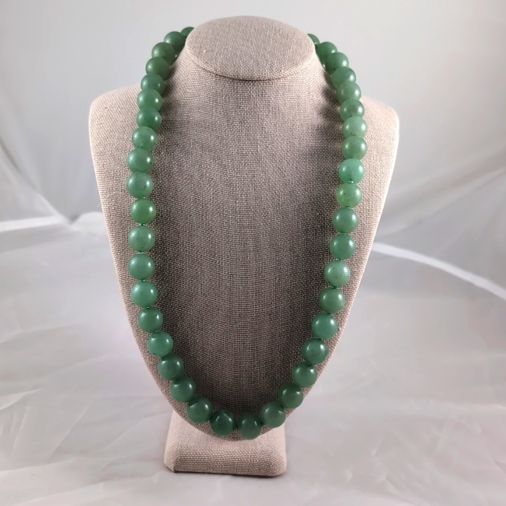 Judith Ripka 925 Sterling Silver Beaded Necklace CZ Green Gemstone